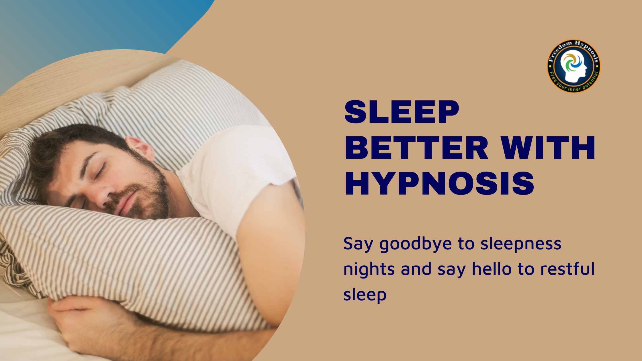 man sleeping peacefully | sleep better with hypnosis | freedom hypnosis nyc