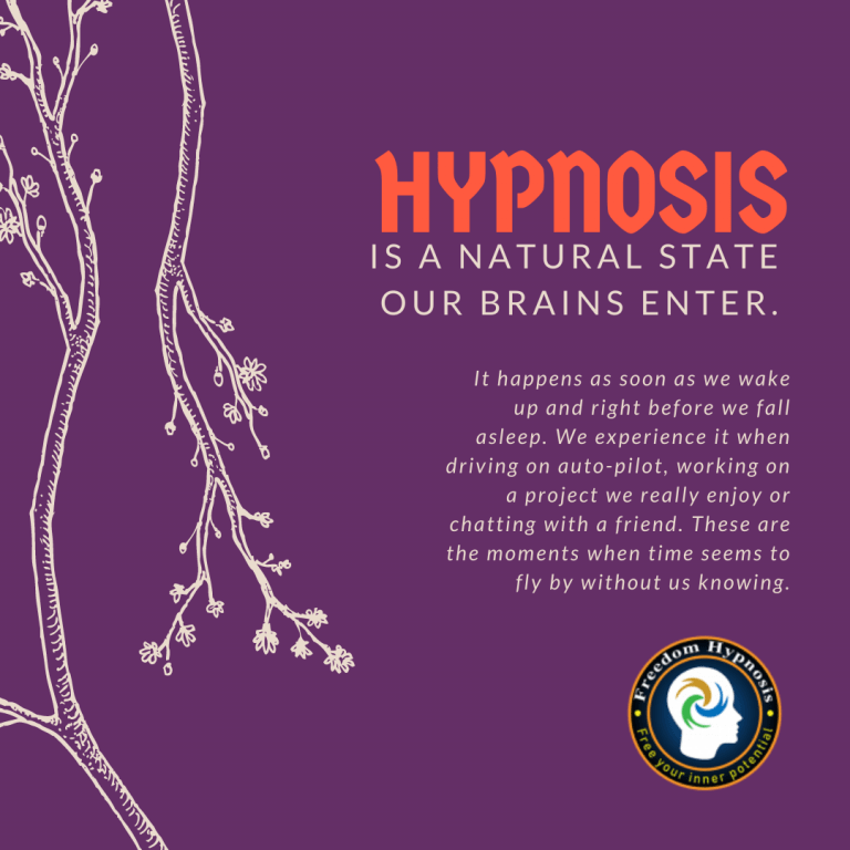 hypnosis happens to all of us when we feel time flies by without us knowing about it - freedom hypnosis